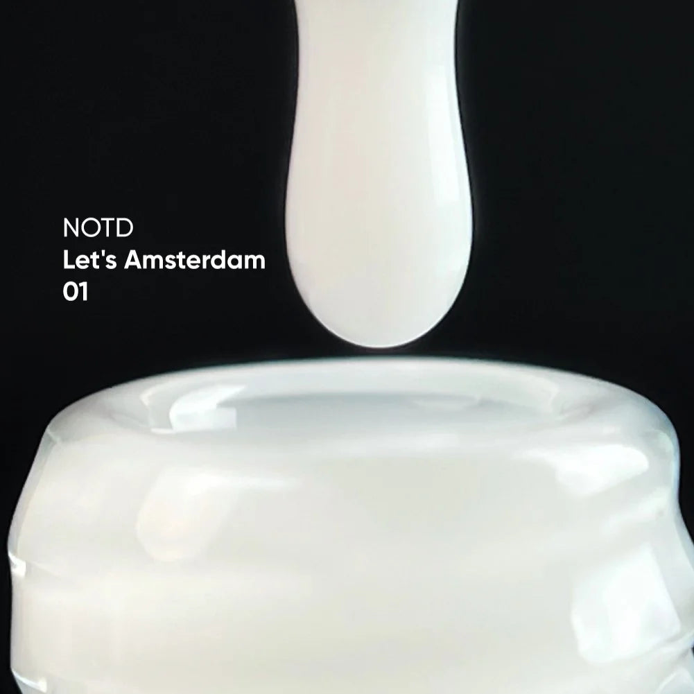 NAILSOFTHEDAY Let’s Amsterdam 01 — base camouflage trasparente-lattiginosa per unghie, 10 ml.