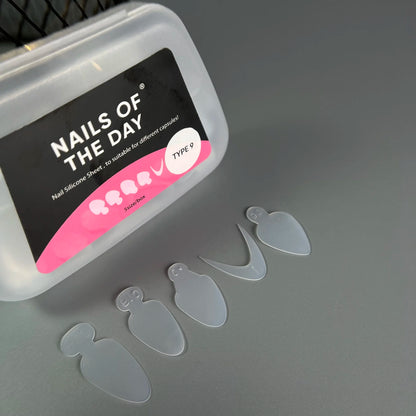 NAILSOFTHEDAY French Tips Guide (Tipo 9) — stencil in silicone per forme superiori, 60 pezzi