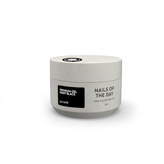 NAILSOFTHEDAY Premium Gel Paint Black No Wipe — gel paint nero senza strato di dispersione, 5 ml.